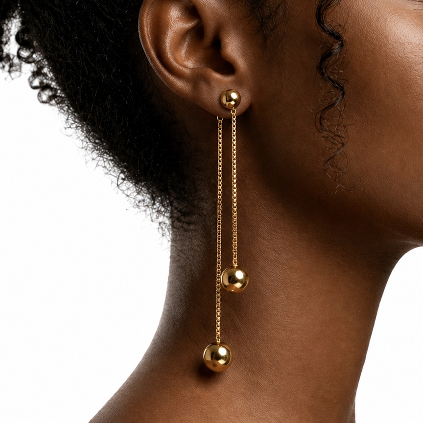 Ball drop earring